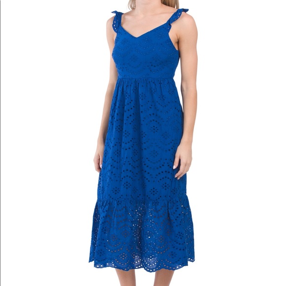 SINCERELY JULES
Eyelet Tiered Maxi Dress - Picture 1 of 11